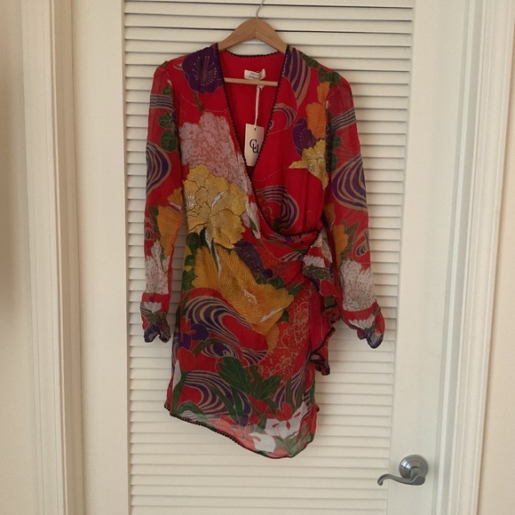 Chasing Unicorns What I Did For Love Embroidered Silk Dress Small - Picture 6 of 13